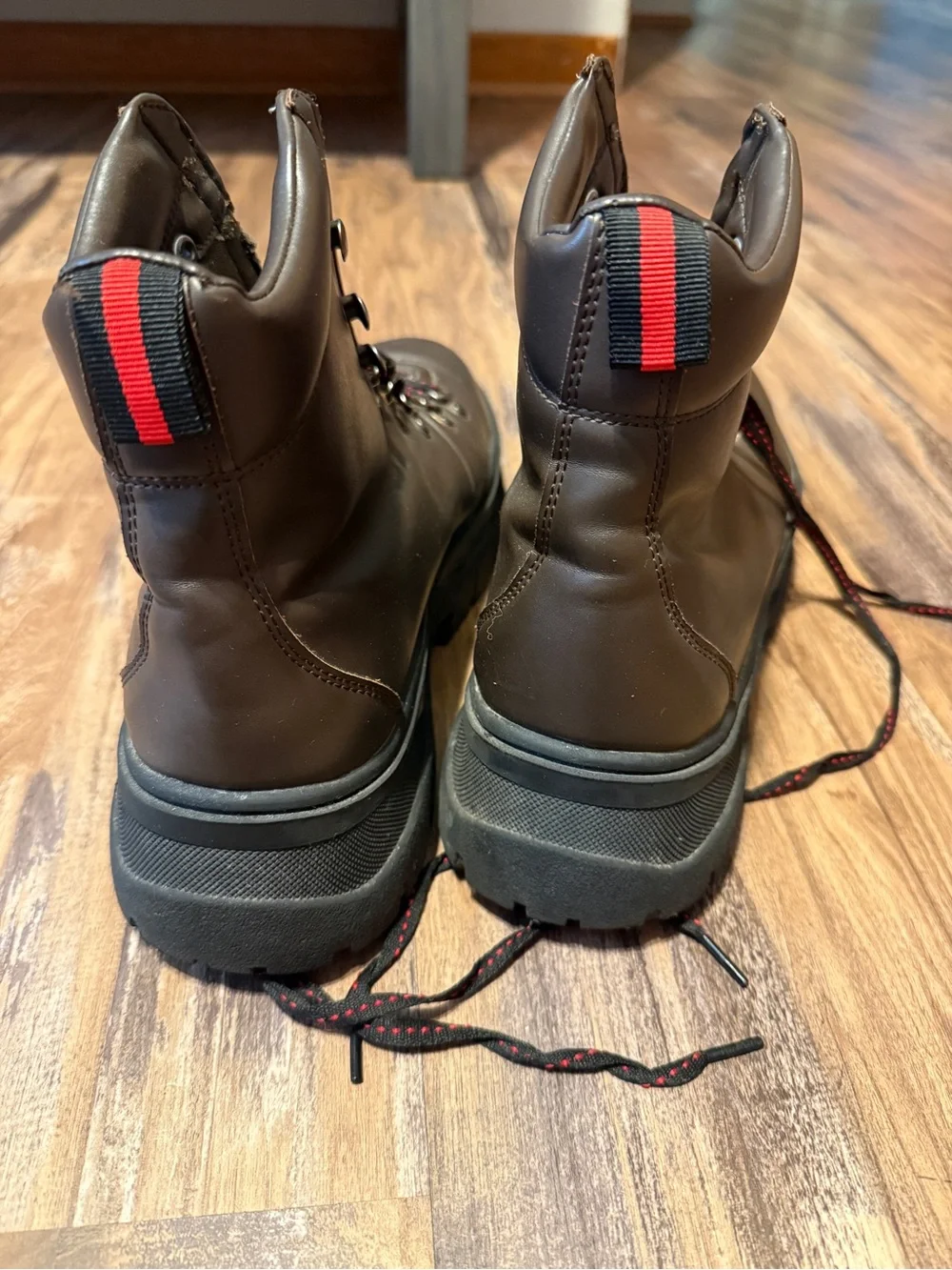 ASOS Brown Lace-Up Platform Boots